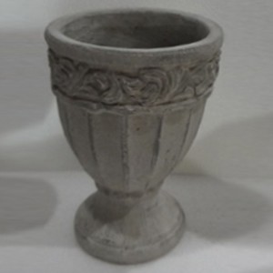 Керамична ваза, сива, ф20х29 см