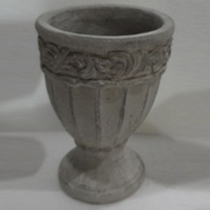 Керамична ваза, сива, ф16х24 см