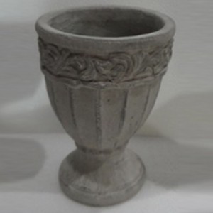 Керамична ваза, сива, ф14х19 см