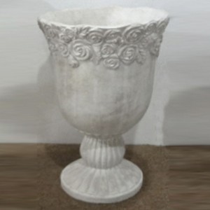 Керамична ваза, бяла,ф21х29 см