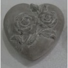 Керамично сърце, сиви рози, 16х16х8 см