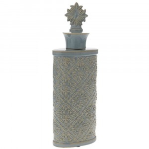 Керамична ваза с капаче, 15х9х45 см