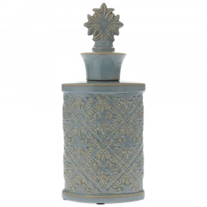 Керамична ваза с капаче, 15х9х36 см