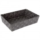 Метален панер препплетен със синтетичнен матриал, черен