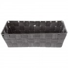 Метален панер препплетен със синтетичнен матриал, черен