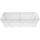 Метален панер препплетен със синтетичнен матриал, бял