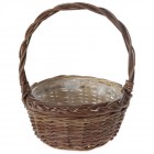 Плетена кошница, кафе, Ф20х10/ 25 см