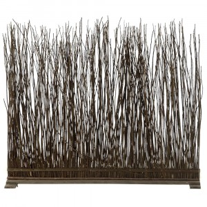 Ограда от пръчки, кафе, 100х20х85 см