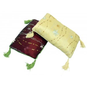 Възглавница декор. златно/бордо 20х30 см.(1/36)