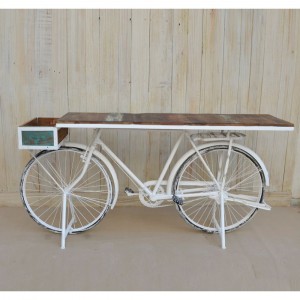 Маса върху метално ретро колело