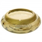 Пепелник метал и стъкло, злато, Ф16х17 см