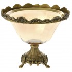 Фруктиера, метал и стъкло, злато, Ф26х20 см