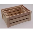 Дървена касетка, натурал, 35х25х15 см