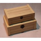 Дървена кутия , натурал, 40х26х15 см