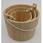 Дървено ведро, Ф20х18 см