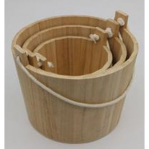Дървено ведро, Ф20х18 см