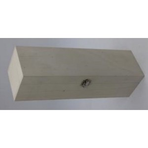 Кутия за вино, дърво, бяла, 35х10х10 см