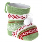 Коледен буркан, ботуш, зелен, 14 см