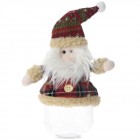 Коледен пластмасов буркан, Дядо Коледа, шарен, 16 см