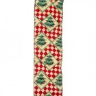 Панделка ромб,зелени елхи, 9.4 м.