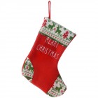 Коледен ботуш от плат, червено, 15х20 см