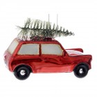 Стъклена играчка за елха, кола, 10х4х7 см