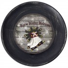 Дървена чиния WORM WINTER HOLIDAYS, ф40 см