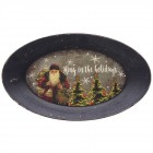 Дървена чиния RING IN THE HOLIDAYS, 24х37см