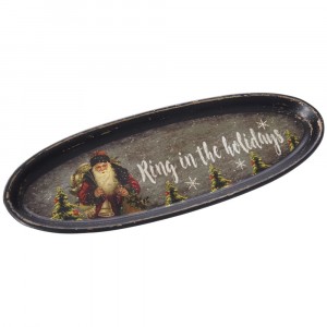 Дървена чиния RING IN THE HOLIDAYS, 14х39 см