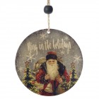 Дървена висулка RING IN THE HOLIDAYS, 10см