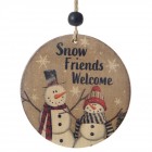 Дървена висулка SNOW FRIENDS, 10см