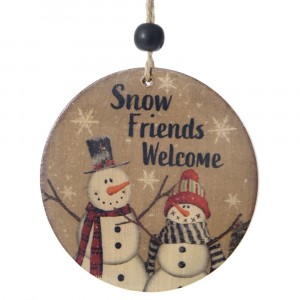 Дървена висулка SNOW FRIENDS, 10см