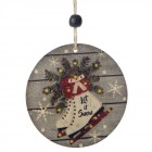 Дървена висулка LET IT SNOW, 10см