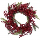 Венец от червени боровинки, 60 см