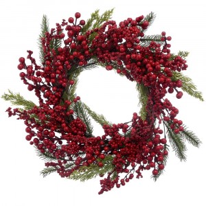 Венец от червени боровинки, 60 см