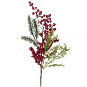 Стрък от червени боровинки, 60 см