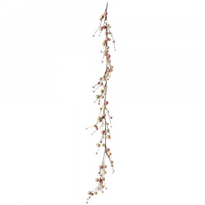 Гирлянд от розови и златни перли, 145 см