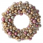 Венец от розови и златни перли, 25 см