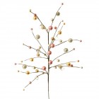 Стрък от розови и златни перли, 82 см