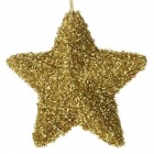 Звезда злато със стърготини, 12 см