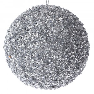 Топка сребро със стърготини, Ф10 см