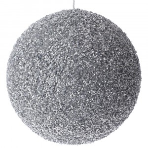 Топка сребро със стърготини, 20 см