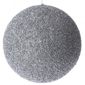 Топка сребро със стърготини, 25 см