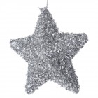Звезда сребро със стърготини, 12 см