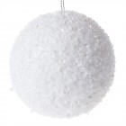 Топка бяла със стърготини, 8 см
