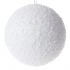 Топка бяла със стърготини, 10 см