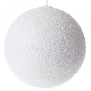 Топка бяла със стърготини, 20 см