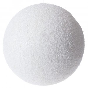 Топка бяла със стърготини, 25 см