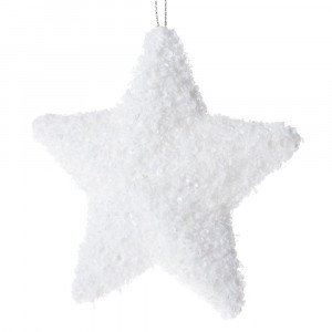Звезда бяла със стърготини, 12 см