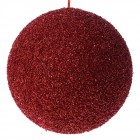 Топка червена със стърготини, 15 см